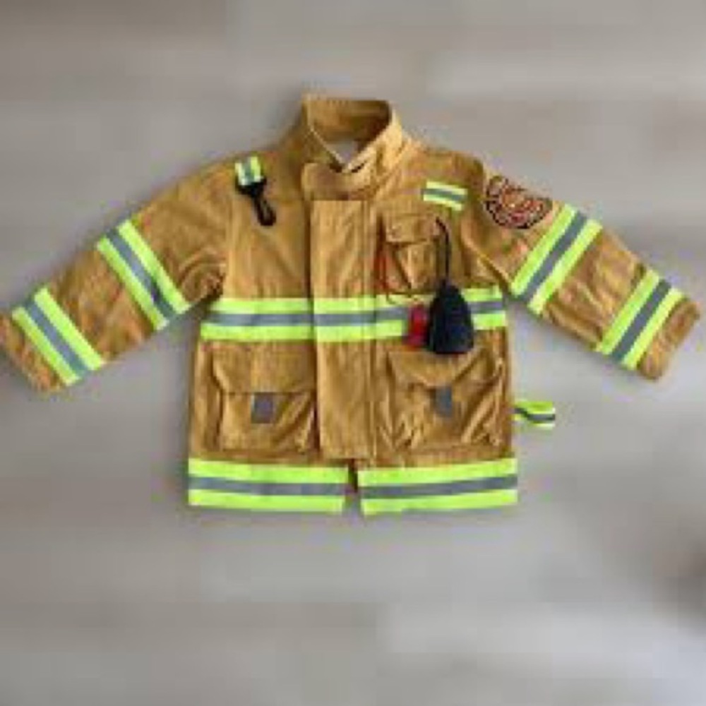 EUC kids Size 3T 4T Toddler Fire Department Jacket Halloween Costume Dress Up - Picture 3 of 11